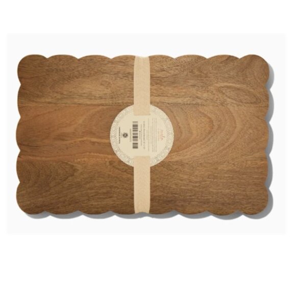 Mela Artisans Other - MELA ARTISANS Scalloped Edge Mango Wood Charcuterie‎ Board (BRAND-NEW!)